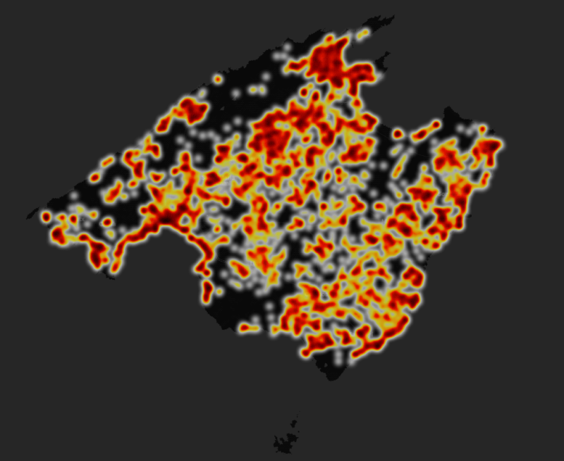 Mallorca heatmap