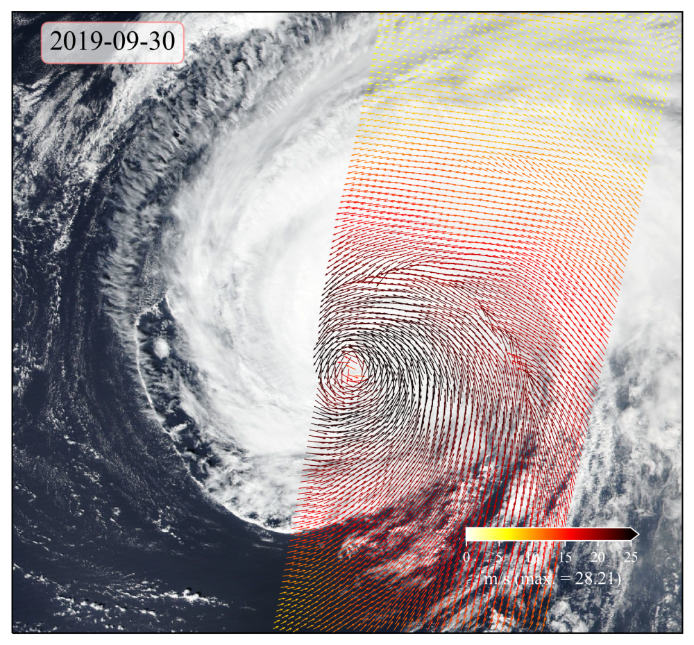 Wind from ASCAT on September 30, 2019