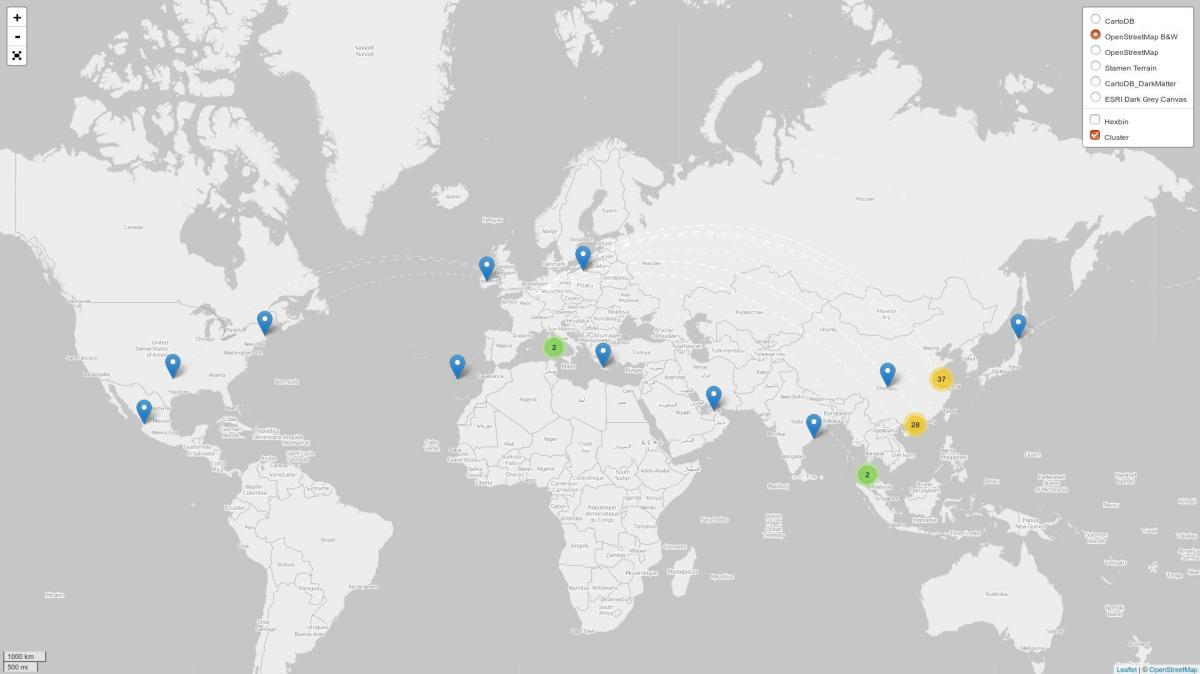 Cluster map